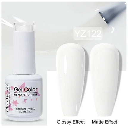 Clou Beaute 15ml Nail Gel Polish Vernis Semi Permanent UV LED Lamp Lakiery Hybrydowe Hema Free Red Nail Art Gel Lacquer Gel