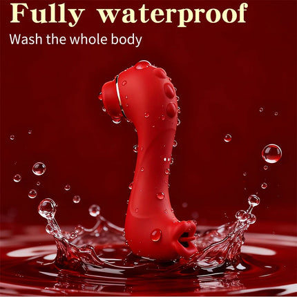 2 in 1 Sucking Vibrator Female Clit Nipple Stimulator G Spot Oral Licking Sexual Masturbator Erotic Adult Sex Toys for Women
