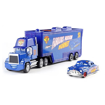 Disney Cars Diecast Lightning McQueen No: 79 No: 86 Alloy Car Container Truck Set Model Car Die Casting Kids Birthday Gifts Toys