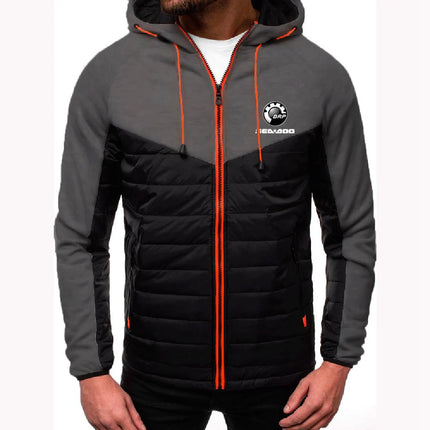 2025 Personality Coat Spring And Autumn Leisure Hooded Jacket Man's Sea Doo Seadoo Moto Logo Print Patchwork Zipper Hoodies