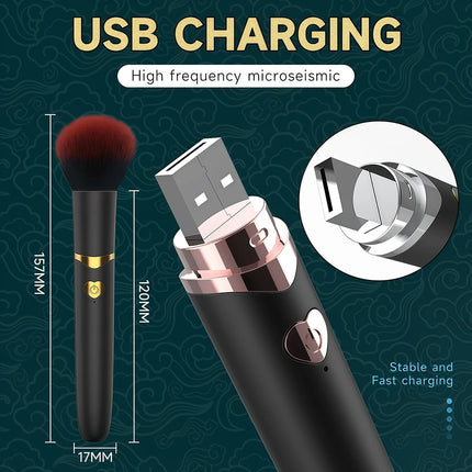 Electric Cosmetic Brush Foundation Blush Loose Powder Brush Beauty Tools Washable Vibration Rechargeable Makeup Brush Tools