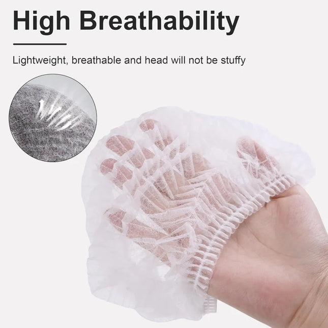 100/50/10PCS Disposable Non-Woven Fabric Elastic Sterile Caps Eyelash Extension Head Covers Spa Salon Beauty Accessories