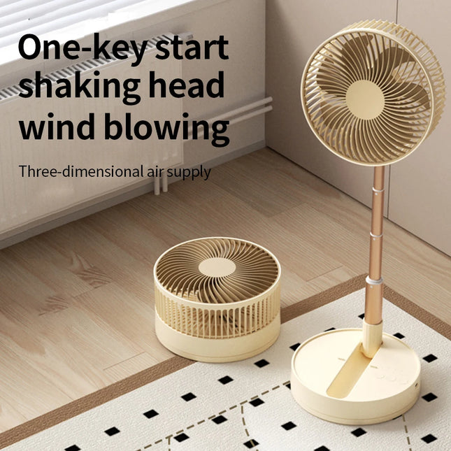 KASYDoFF Portable Oscillating Desk Fan, 8-Inch & 5400mAh USB Battery Operated Fan with 4 Speed Strong Airflow Foldable Personal