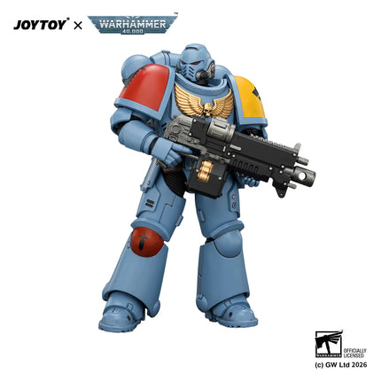 JOYTOY Warhammer 40,000 1/18 Action Figures Ultramarines Intercessor with Bolt Rifle, Bolt Pistol and Chainsword