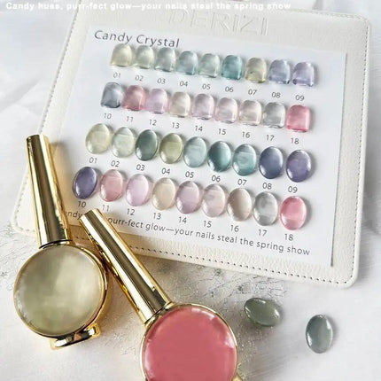 18pcs Glass Bead Cat‘s’ Eye Gel Nail Polish Set With Color Sample Holographic Magnetic Nail Polish Soak Off UV LED Varnish 15ml
