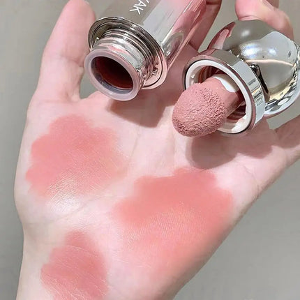 Velvet Liquid Blush Matte Sponge Head Blusher Natural Lasting Brighten facial Contour Blush Tint Makeup