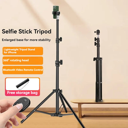 170cm Stretchable Holder Adjustable Height for Mobile Phone Live Support Tripod Multi-functional Recording Selfie Landing Tripod