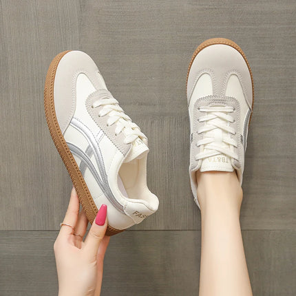 Lightweight Comfortable Sneakers for Women Fashion Striped Lace Up Sports Shoes Woman Casual Breathable Sneakers Plus Size