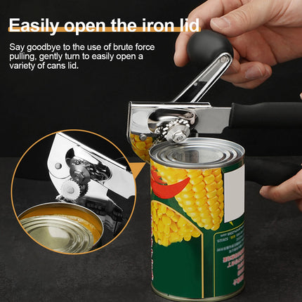 Stainless Steel Manual Tin Can Opener Cutter W/ Magnet Can Opener Heavy Duty Hand Can Opener for Kitchen Professional Tool