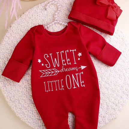 Ylsteed 2Pcs Newborn Photography Long Tleeves Romper Jumpsuit With Bow Hat Embroidery Baby Clothes Photography Props-HD