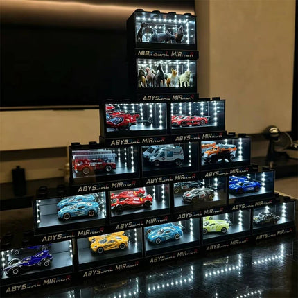 Voice controlled display box, car model figurine, storage box, desktop decoration, car model collection box, gift