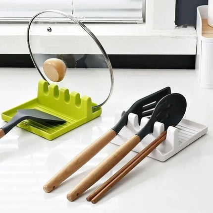 Pan Lid Holder Supports Spoons Pot Cover Rests Spatula Stand For Kitchen Convenience Utensils Tools Accessories Cooker Organizer