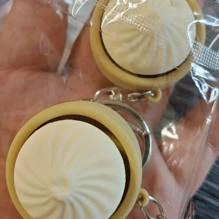 Mini Steamed Bun Stress Relief Soft and Slow Rebound Kneading Kneading Decompression Bun Clicker Keychain Decompression Keyring