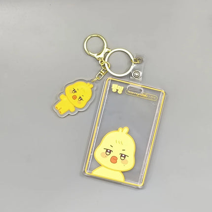 Aniteez Card Holder Keychain Keyring  Acrylic Characters Photocard Sleeves Hongjoong Seonghwa Yunho Yeosang Keychain