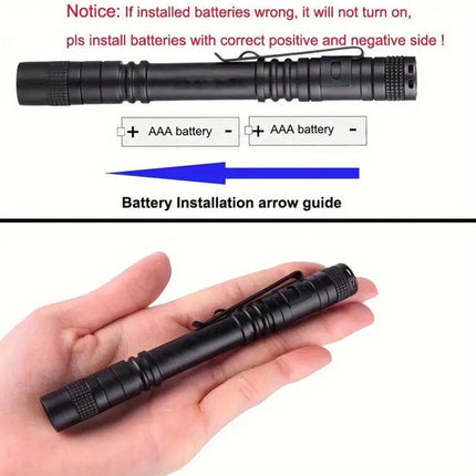 1-8PCS 395nm UV LED Pen Light,Blacklight Flashlight w/ Clip Portable Detector for Hotel/Pet Urine/Bed Bugs/Camping(AAA Battery)