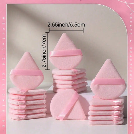 20/10/3/1pc Triangular Velvet Makeup Powder Puff, Facial Powder Puff, Reusable Makeup Powder Puff, And Eye Makeup Powder Puff