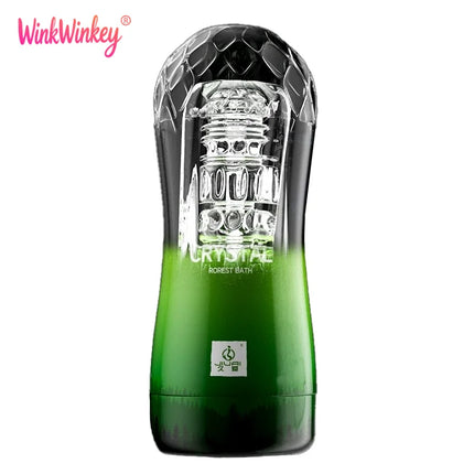 Male Masturbator Transparent Soft Vagina Vacuum Sucking Pocket Pussy Cup Penis Endurance Exercise Sex Toys for Men 18+