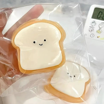 Creative Soft Taba Toast Squishy Toy Kawaii Slow Rebound Stress Relief Sensory Squeeze Fidget Toys for Adults Kids Holiday Gifts