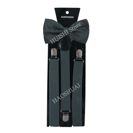 Hot Sale Suspenders Bowtie Sets Mens Women Boys Party Wedding Y-Back Shirt Braces Butterfly Belt Bow Tie Suit Accessories Gift