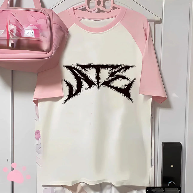 Ate Chk Chk Boom t shirt female Pop Culture Grunge Classic Digital t-shirt Vintage hip hop anime Colorful Grunge Punk