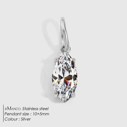 eManco Stainless Steel Geometry Pendants Charms Zircon For DIY Jewelry Necklace Making Bracelet Findings Crafts Earrings