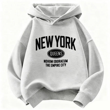 New York Fashion Letter Design Hoodie Kids Children's Sweatshirt Hoody for Boys Girls Autumn Winter Casual Hoodies