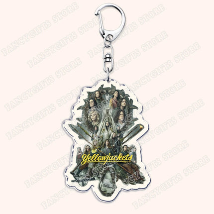 Yellowjackets Keychain for Accessories Bag Jackie Taylor Natalie Scatorccio Shauna Shipman Keyring Jewelry Fans Friends Gifts