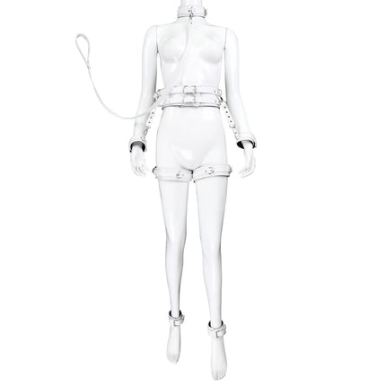 Puppy play SM Bondage Kit Collar, Waistband, Wrist cuffs, Ankle brace, Thigh cuff,  Adult Games Restraints Handcuffs Sex Toys