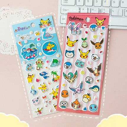 Genuine Pokemon Pikachu Stickers Cartoon 3D Foam Toys Decals For Scrapbooks Phones Helmets Water Mugs Decor Sticker Girls Gifts