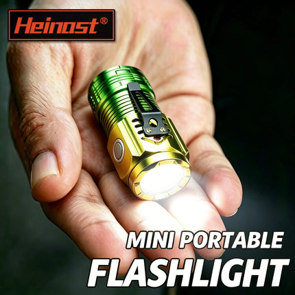 Powerful 3LED Super Bright Flashlight Portable Mini Burst Flash Torch Rechargeable Emergency Spotlight with Pen Clip Flashlight