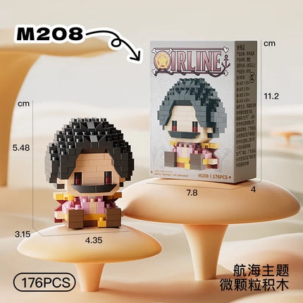 Anime Building Block One Luffy Nami Usopp Assembly Piece 3D Model Robin Franky Jinbe Sanji Mini Bricks Figure Toys For Gift