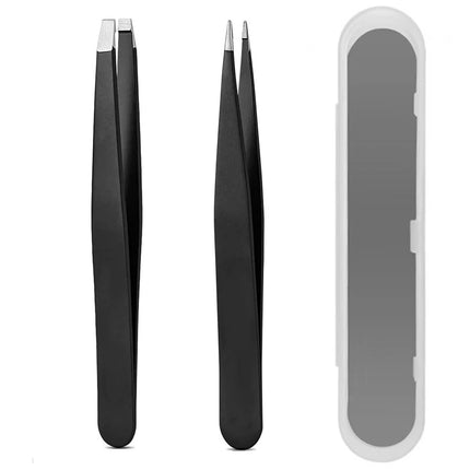 Eyebrow tweezer & eyebrow scissors set, stainless steel multifunctional eyebrow & facial hair trimming beauty, eye styling tool