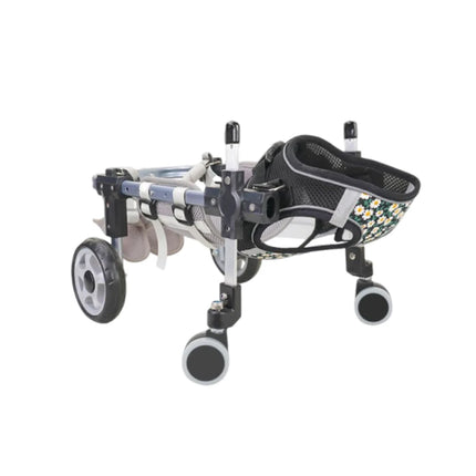 Lightweight Aluminum Pet Mobility Cart Adjustable Detachable Dog Wheelchair Rehabilitation Training Four-Wheel Mobility