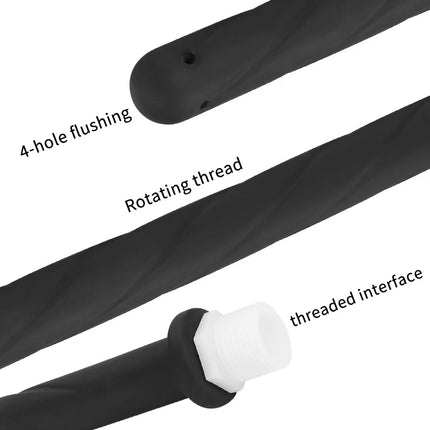 Deep Anal Plug with Washing Tube Long Silicone Buttplug Cleaning Accessory for Couples Vaginal & Anus Shower Sex Toy for Men