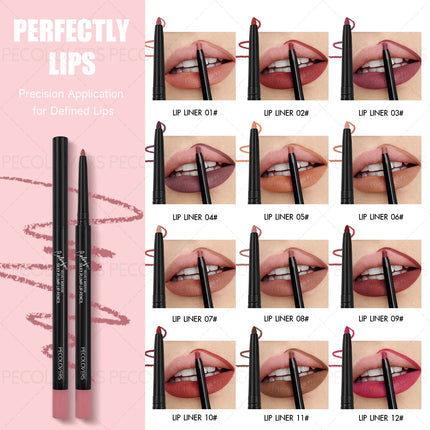 1PC Long-Lasting Matte Lip Liner Pencil - Wax Formula, Easy-Apply Lip Pencil for Precise Liner & Full Lips, Durable Makeup