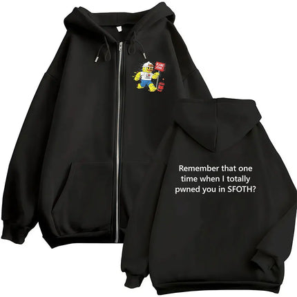 Funny Blame John Meme Zipper Hoodie Shedletsky Forsaken Fashion Autumn/Winter Sweatshirt Men Women Casual Oversized Coats Hoody