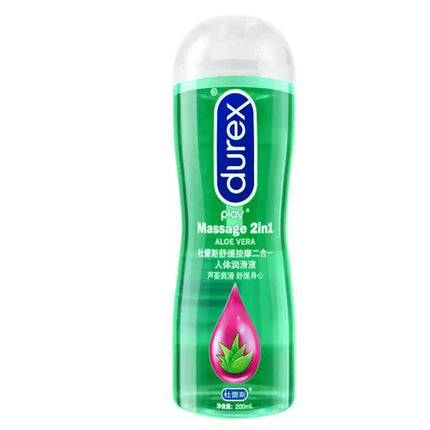 Durex 2in1 Sex Massage Aloe Vera Orgasm Lubricant Smooth Lube Water Based Oil Massage Gel 200ml Anal Intimate Good for Adult