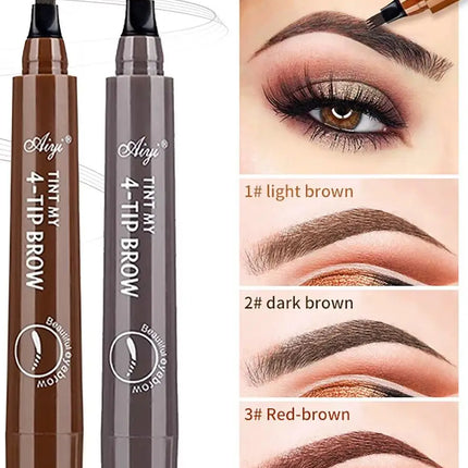 4 fork microblading eyebrow pencil waterproof eyebrow pencil natural long-lasting eyebrow makeup five colors