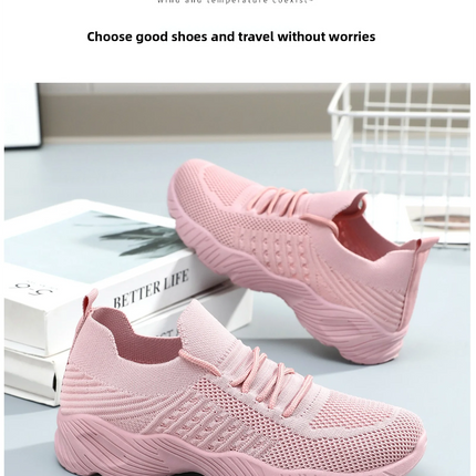 Women's Sneakers Breathable Casual Women Sock Shoes Lace Up Ladies Flats Female Spring Vulcanized Running Zapatillas De Mujer