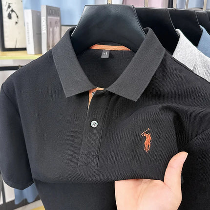 Luxury brand, 100% cotton, short sleeve polo shirt, new summer trend, Paul pony embroidery, T-shirt, business, golf, casual men's wear