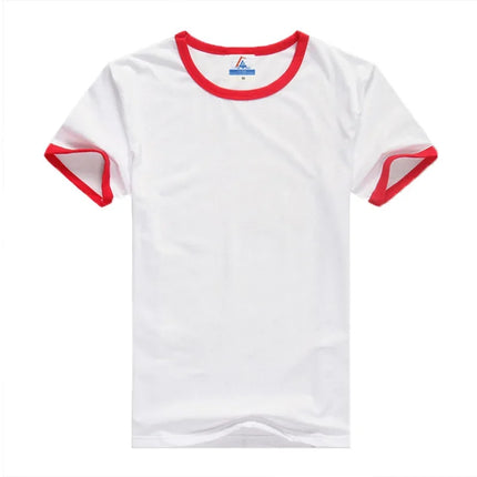 200g 32pcs Lycra Cotton Round Neck Short Sleeves T-shirts Ordinary Youth Collar Hooded Slims Smooths Silhouette Base Layer Top