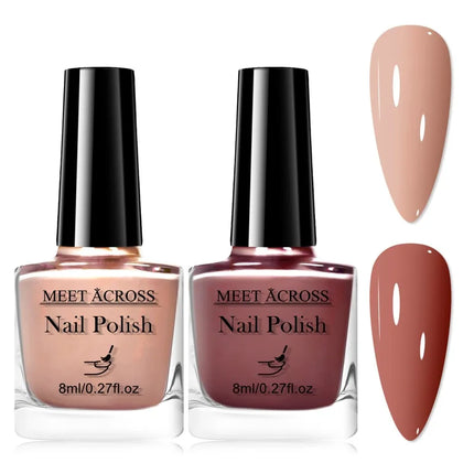 2Pcs 8ml Red Water-Based Peel Off Nail Polish Set Air Dry Easy to Apply Long Lasting Nail Art Manicure Vernis DIY for Home Salon