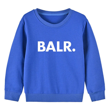 Spring Kids Sweatshirts Girls BALR. Print Tops Kids Cotton Clothes Teenager Boys Children's Soft Clothing Baby Autumn Tops