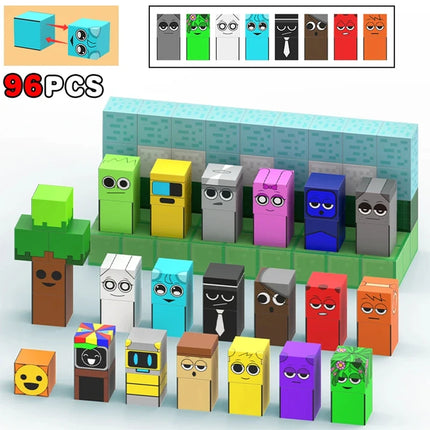 Sprunki Figures Magnetic Blocks Set Build Mine Magnet World Frozen Edition Sensory Toys Princess Castle Birthday Gifts for Kid