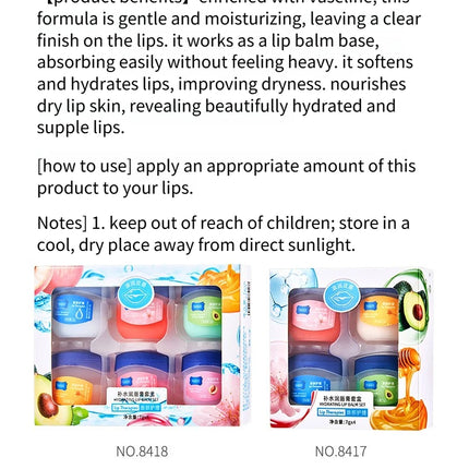 4/6PCS Lip Balm Lip Oil Set Hydrating Moisturizing Lip Mask Kit Winter Lip Care Oil Lipstick Base