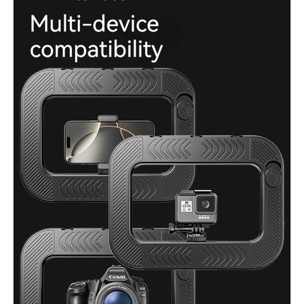 Three-color dimming, ring rabbit cage fill light selfie live broadcast photography light with Bluetooth selfie reverse charging