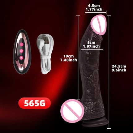 Super Long Realistic dildo Black vibrator penis telescopic Swing Heating silicone dildo remote control Dildo Vibrator for wome