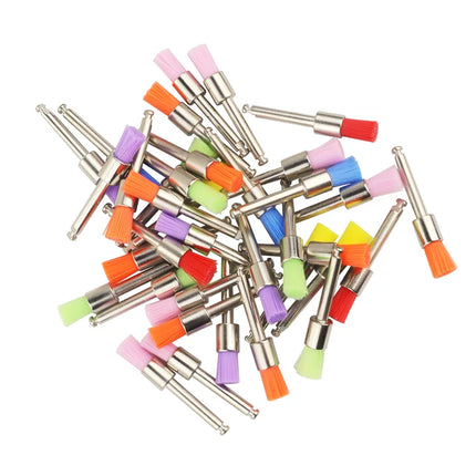 JUMTOP 100Pcs Dental Prophy Brushes Polishing Polisher Disposable Latch Type Prophylaxis Brushes Used for Stain Removal