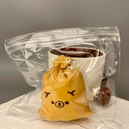 Hot！ Rilakkuma bean bag slow rebound squishy stress-relief silicone toy, perfect for relieving stress in the office.