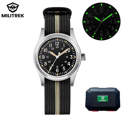 2026 MILITREK 9001 Military Retro Style Men'S Quartz Watch 10 Bar Waterproof Sapphire 360l Stainless Steel Luminous Reloj Hombre